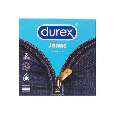 Hộp 3 cái BCS ôm sát nhiều gel bôi trơn Durex Jeans