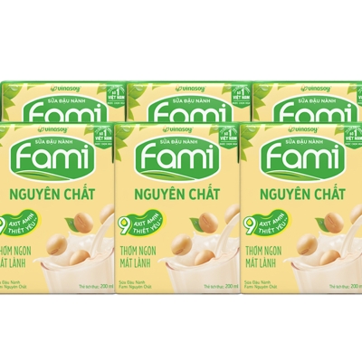 Sữa đậu nành Fami nguyên chất 200ml 