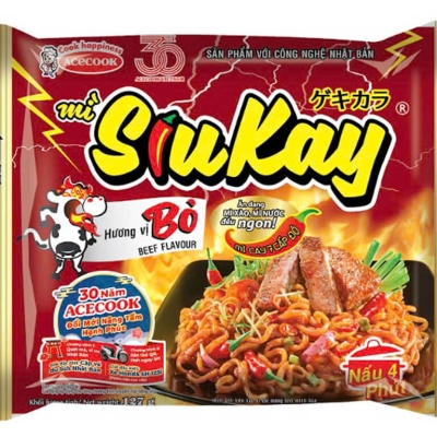 Mì gói siukay vị bò 128gr 