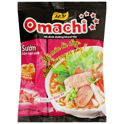 Mì gói Omachi Sườn hầm ngũ quả 80gr