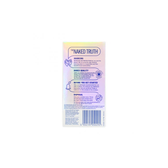 Hộp 10 cái BCS siêu mỏng, tăng cảm xúc Durex Invisible Extra Thin Extra Lubricated