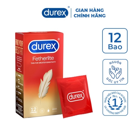 Hộp 12 cái BCS siêu mỏng Durex Fetherlite