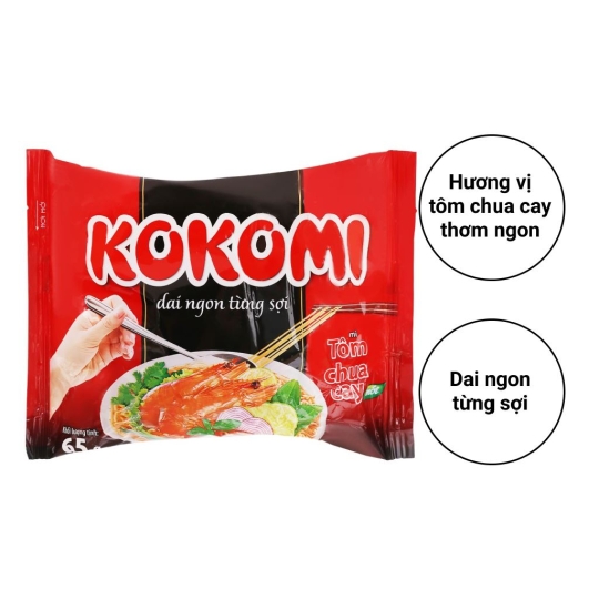 Mì gói Kokomi Tôm chua cay 65gr