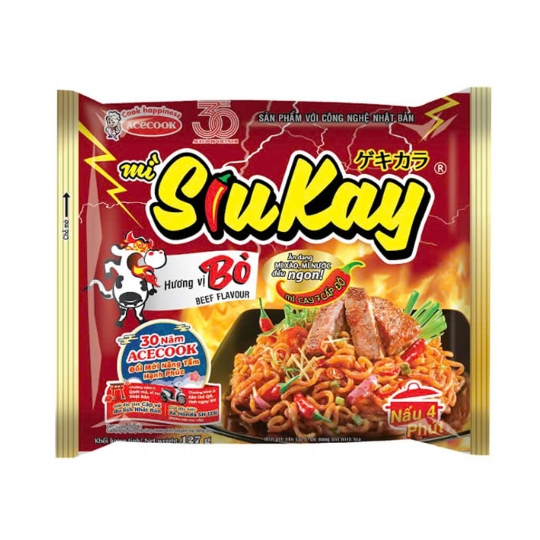 Mì gói siukay vị bò 128gr 