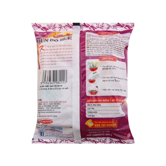 Hằng nga bún bò huế 75gr